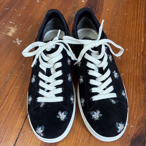 Tory Burch Shoes - Tory Burch Womens Howell Court Sneakers Black Ditsy Daybreak Floral size 8